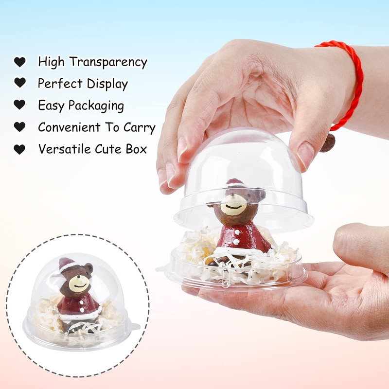 Mini Dessert Containers with Dome Lids, 100Pcs Clear Plastic Individual Ore C... gallery