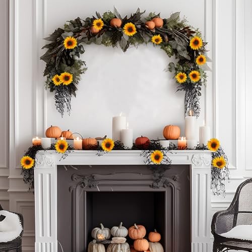 Artificial Sunflowers with Stems,10pcs Faux Silk Yellow Flower Yellow 10pcs gallery