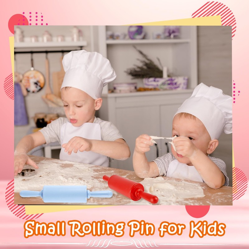 10 Pcs 9 Inch Mini Rolling Pins Small Plastic Handle Rolling Pin Non-Stick Ro... gallery