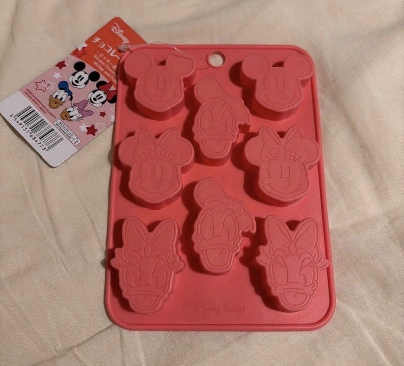 Disney Silicone Chocolate Mold Mickey & Friends Pink Daiso NEW WITH TAG gallery