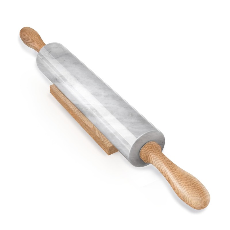 Marble Rolling Pin, Non-Stick African Stone Polished Dough Roller, Pasta, Dum…