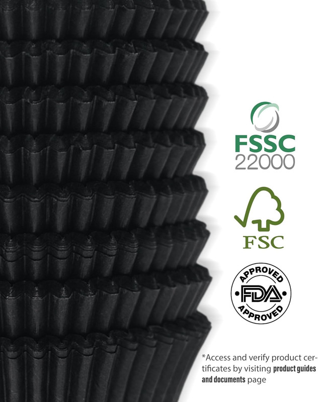 200pcs Standard Black cupcake liners for baking,food grade cupcake wrappers,grea gallery