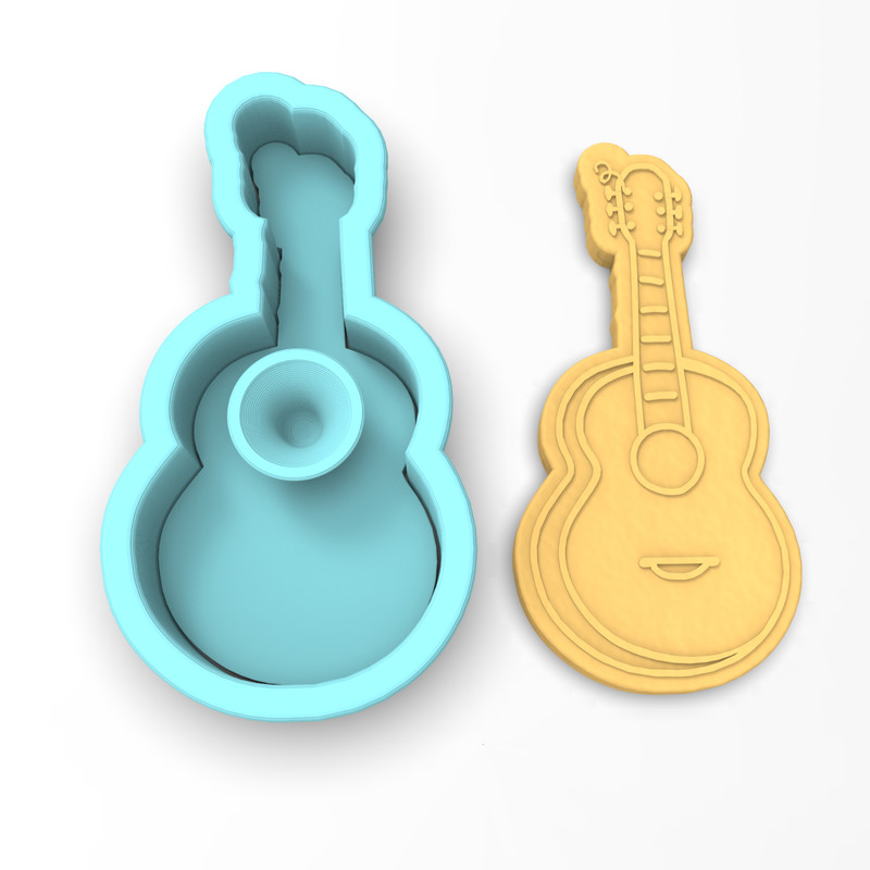 Guitar Cookie Cutter & Stamp | Music Instrument Camping Strum Pick Guitars Play gallery