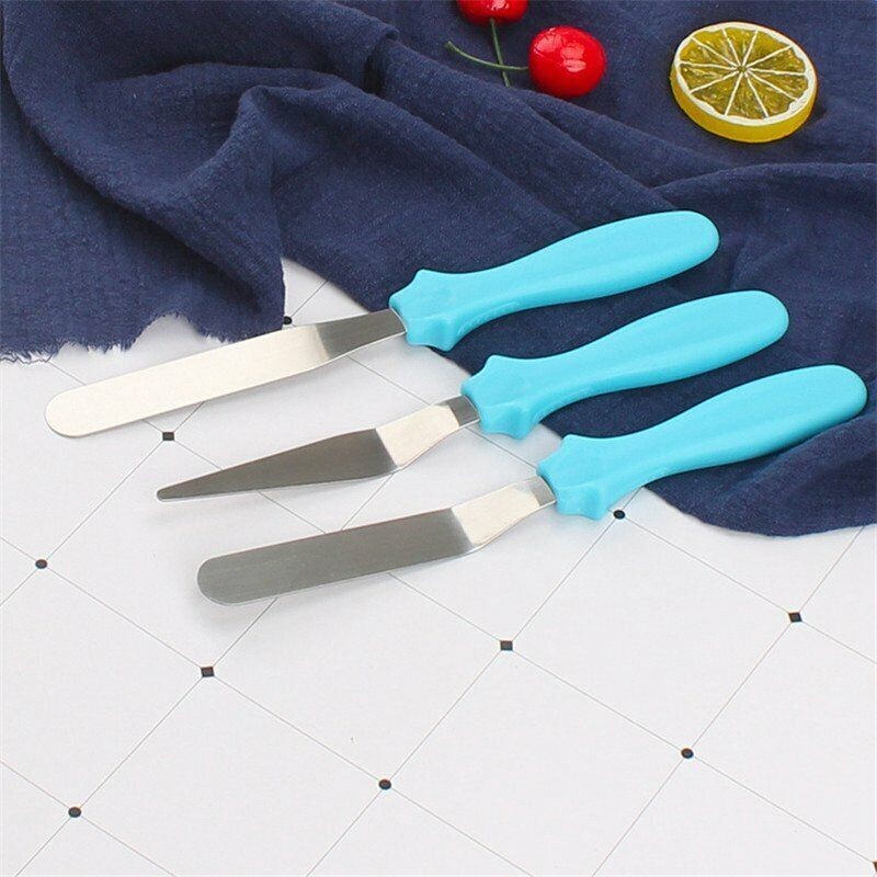 3pcs Smooth Tools Kit Knife Set Spatula Palette Cake Decorating Stainless Steel gallery
