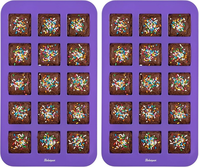 Silicone Brownie Pan with Dividers - 15 Cavities gallery
