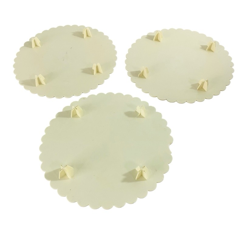 6 Wilton Cake Plates Tiers Assorted Sizes 3 9" 1 11" 1 13" 1 14" Vintage USA gallery