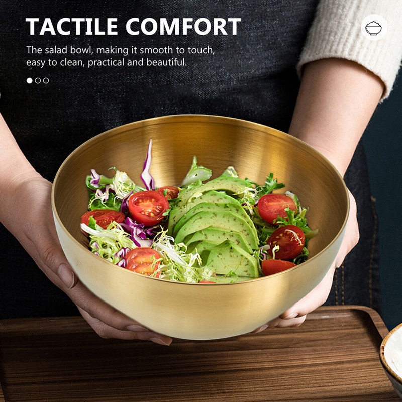 1PC Stainless Steel Mixing Bowl Metal Salad Bowl Deepen Food Bowl Round Noodle gallery