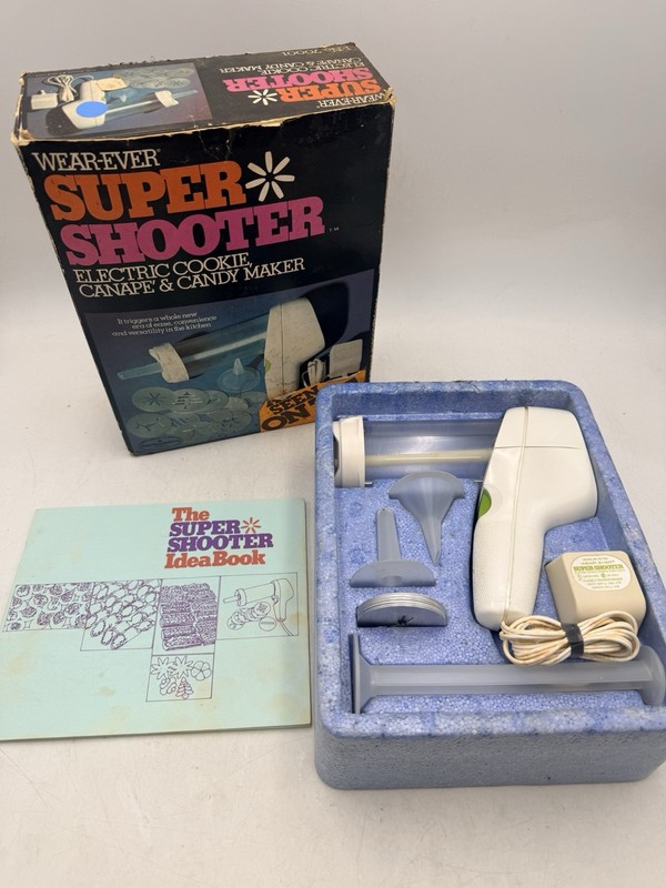 Vtg Wear-Ever Super Shooter 70001 Electric Cookie Candy Maker In Orig Box Tested