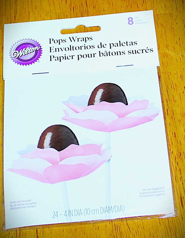 Wilton ~ POPS WRAPS - 8 PC #2113-1102 - Pink Flower-Like Petal - Food Safe Paper gallery