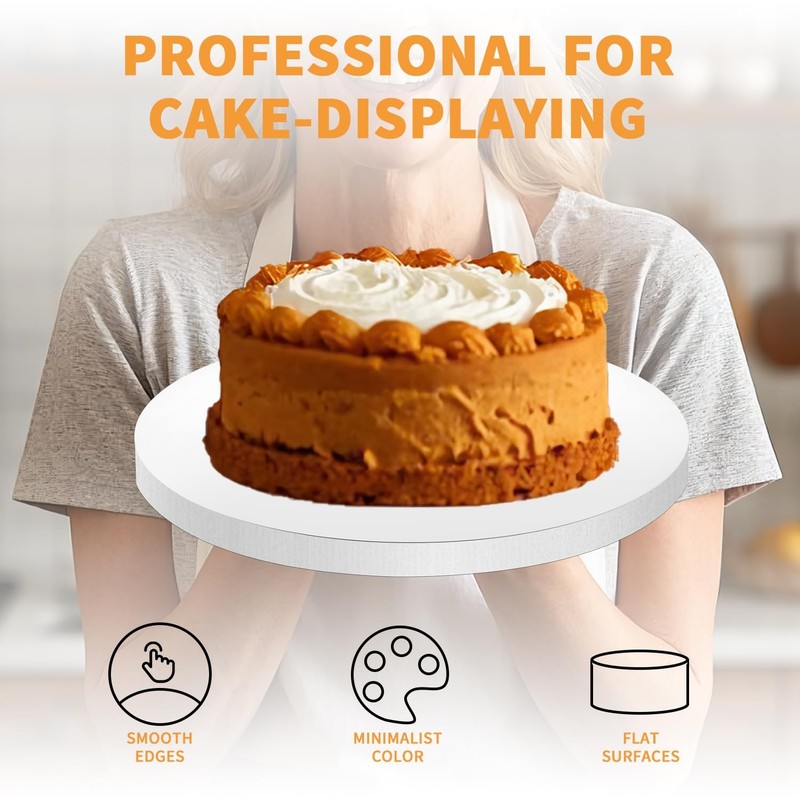 16 Inches White Round Sturdy Cake Board Drums for Displaying Cakes,1/2" Thick... gallery