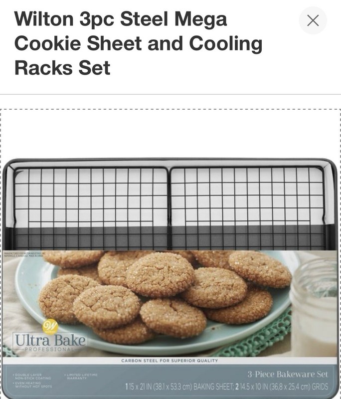 New. 3 Individually wrapped, set of 3 (1 nonstick baking pan & 2cooling racks) gallery