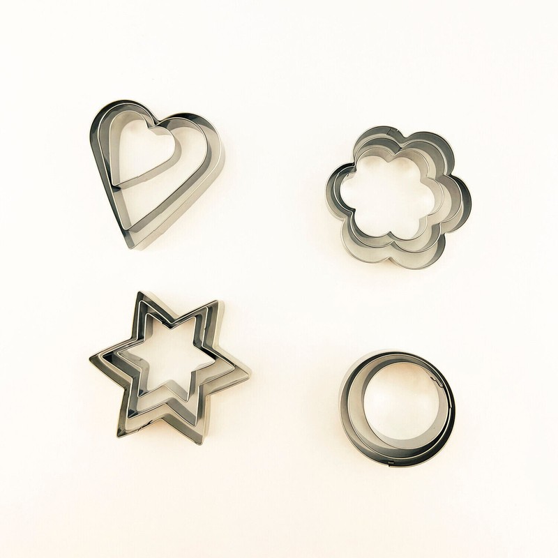 12 ASSORTED COOKIE CUTTER COMBO Malaysia Jam Tart Thumbprint Mold Biscuits