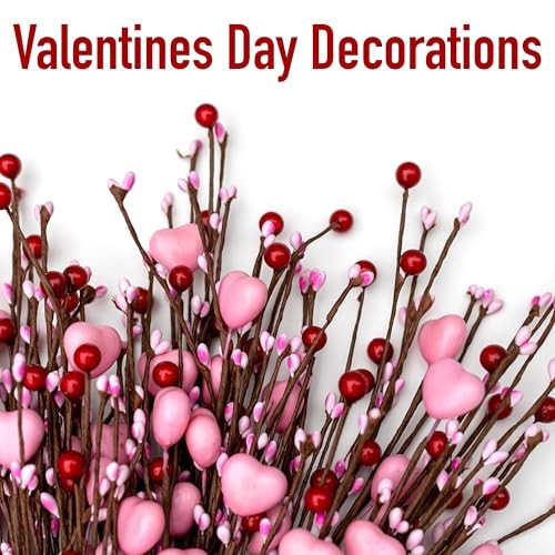 Valentines Day Decorations Floral Picks Stems - 8Pcs,16 Inch Artificial Pink gallery