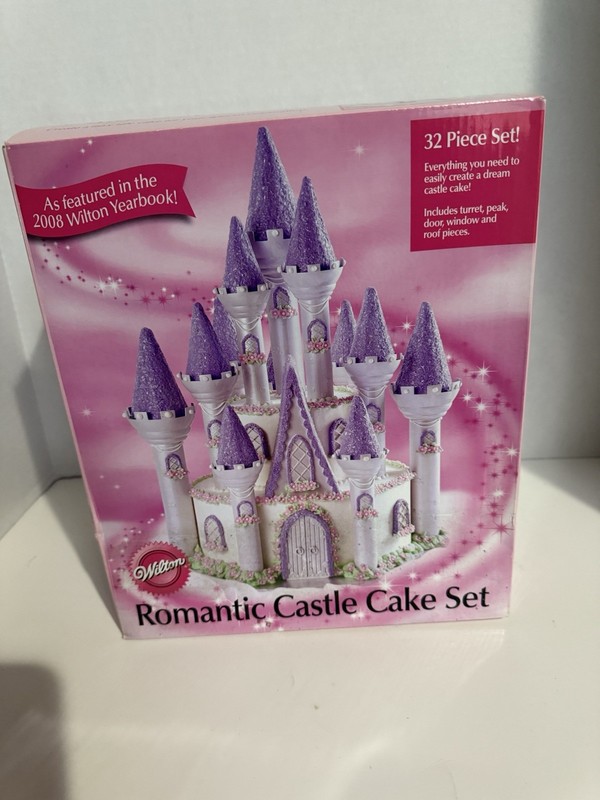 Wilton Romantic Castle Cake Set With Box Complete 32 Pc. Baking Decorating NEW