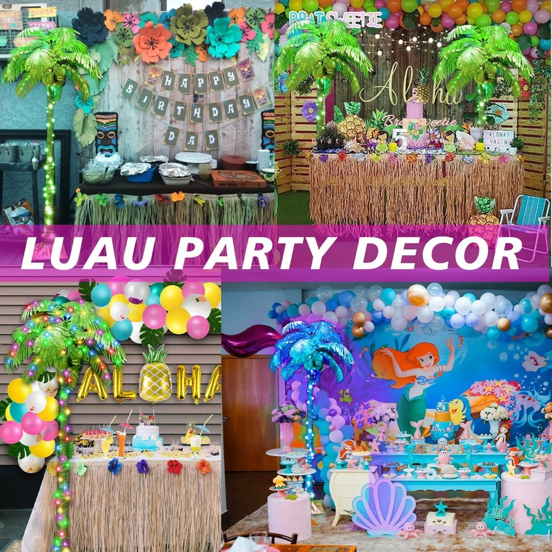 Heycolor 5 Ft Light Up Palm Trees Remote 35 Colors Changing Lighted Artificial gallery