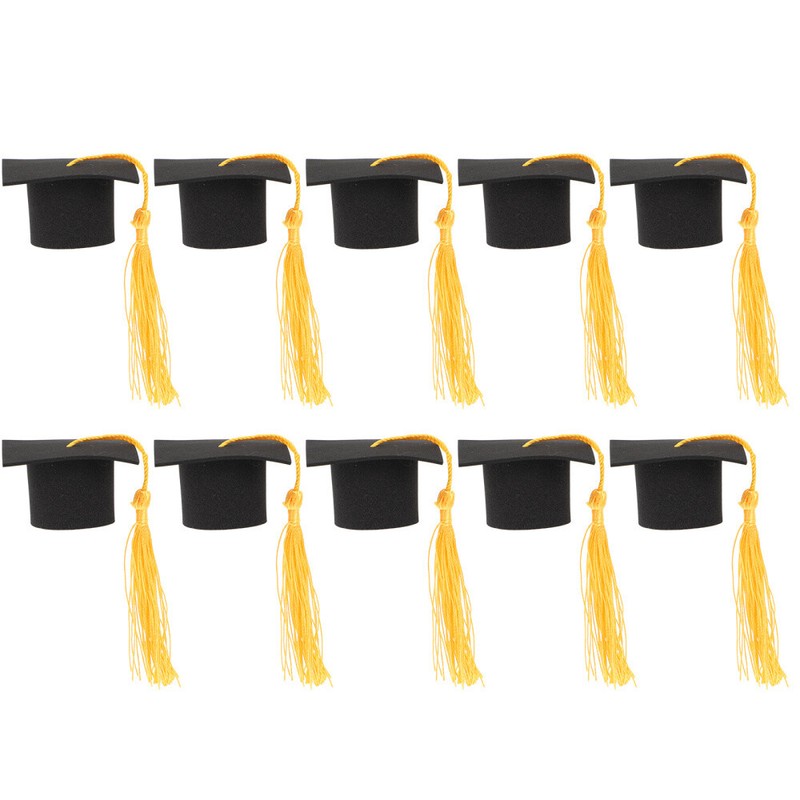 10PCS Cake Mini Trencher Caps Mini Graduation Season Souvenir Ornaments
