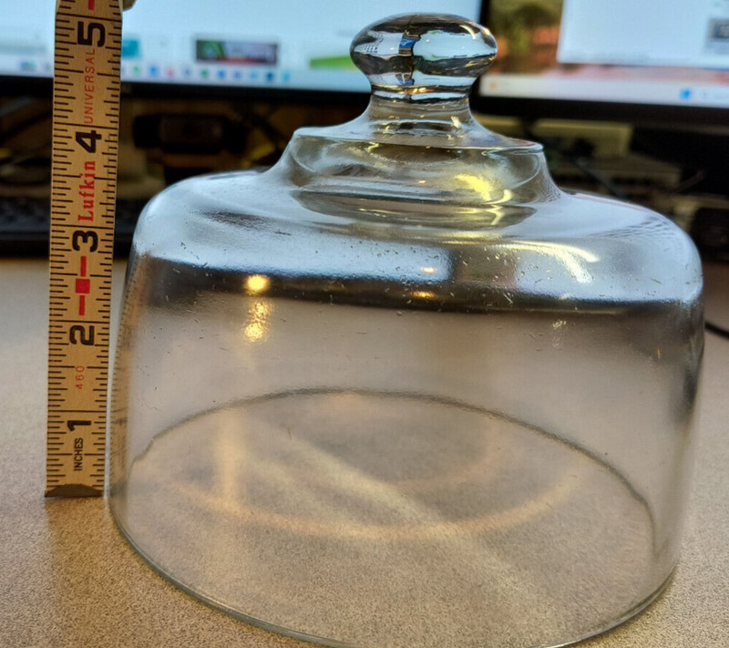 Small Glass Dome 5” Top Of Handle, 4” Top Of Dome, 6” Round. Glass gallery