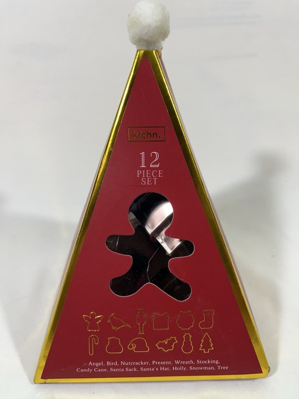 Kichn CHRISTMAS Mini Cookie Cutter 12 Piece Set 2.5" Ea Stainless Steel NEW gallery