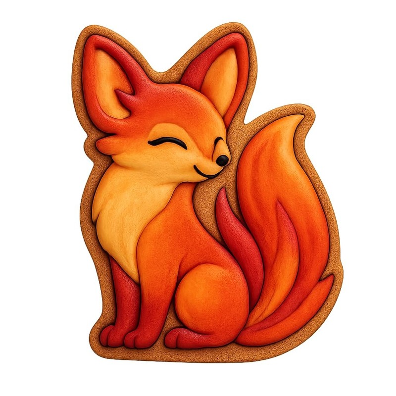 Majestic Phoenix Fox Cookie Cutter – 4×3″ Creative Kitchen Tool Party