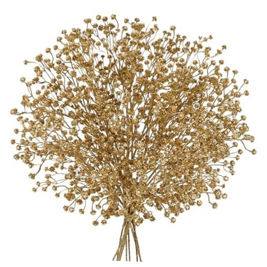 10 Pack Baby's Breath Artificial Flowers Bulk 3 Branches Faux Baby Breath Gold gallery