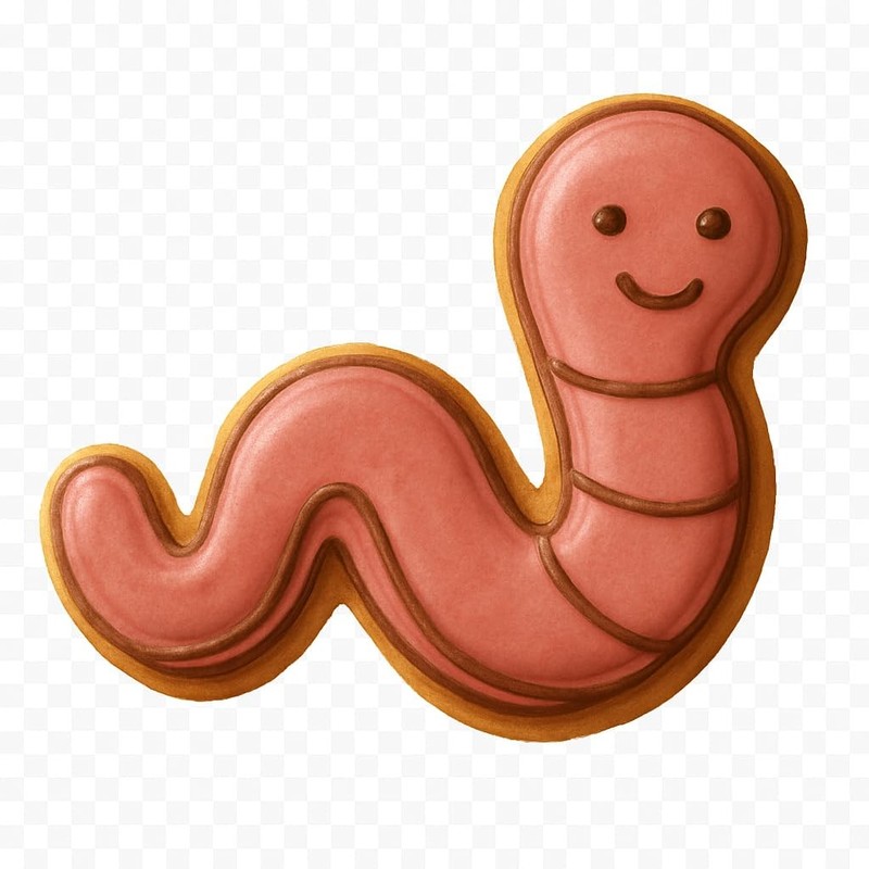 Wiggly Worm Cookie Cutter - 4x3.2" Fun Baking Kids Party Design gallery