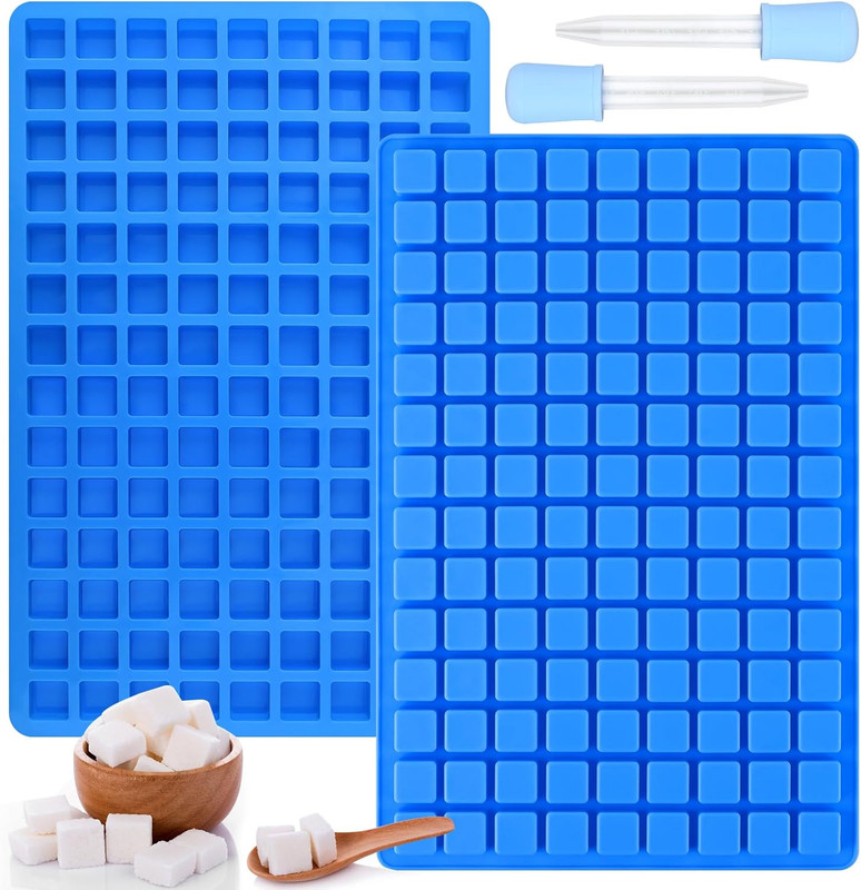2 Pack Square Silicone Candy Molds, Nonstick 126 Cavity Mini Silicone Molds for gallery