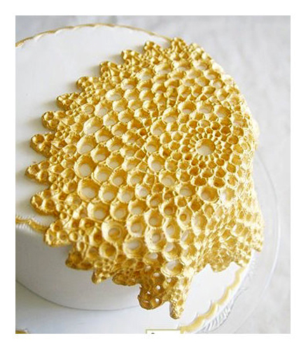 Kitchen Craft Silicone Cake Lace Icing Decorating Mats/LARGE doily lace MAT 17