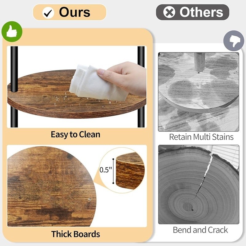 Rustic Tiered Dessert Stand Set Non-Stick Display Weddings Parties Events New gallery