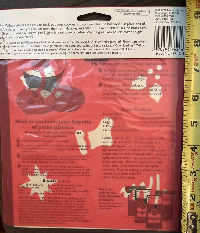 Vintage Wilton Christmas Stencils Holiday Cupcake And Cookie Or Coffee Decor NEW gallery