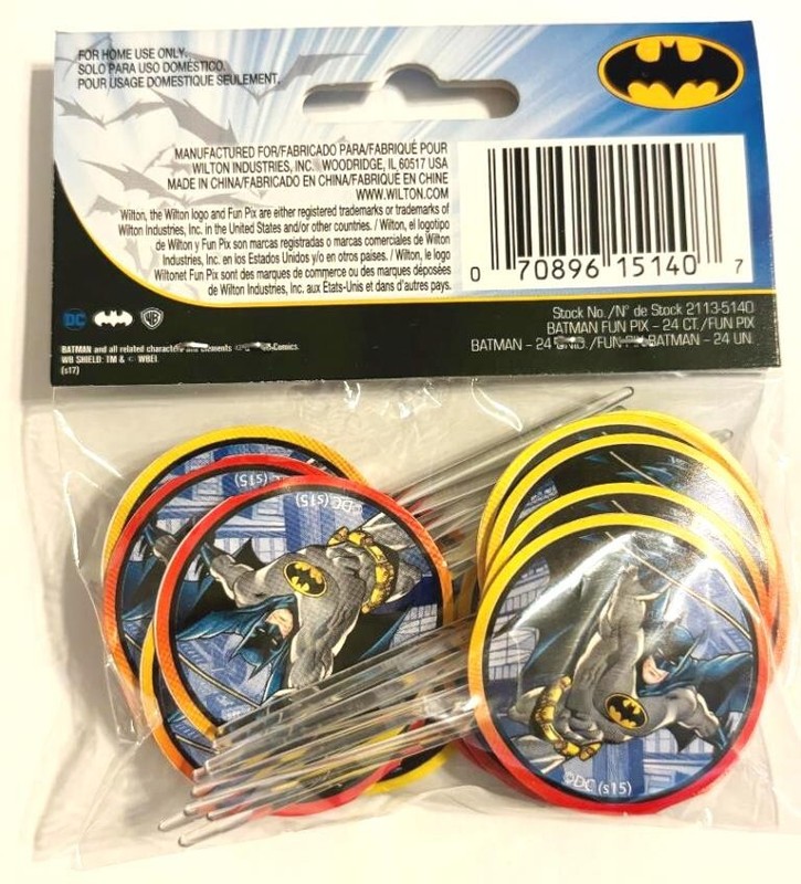 BATMAN Fun Pix Cupcake Toppers Wilton #5140 birthday 3 packs of 24 discontinued gallery