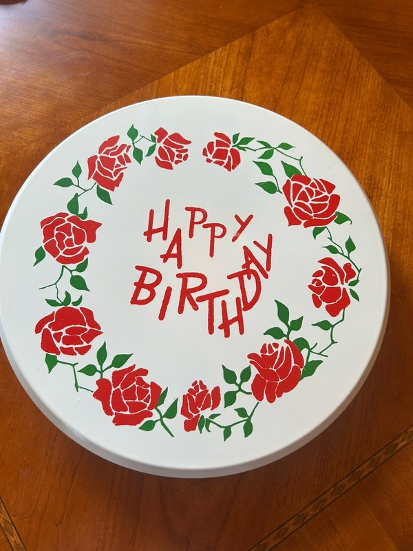 Vintage Japan 1950s Musical Rotating "Happy Birthday" Cake Stand Plate With Box gallery