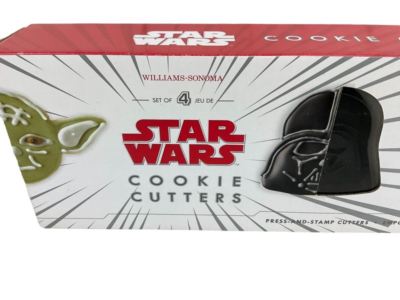 Williams Sonoma STAR WARS Cookie Cutters Set/4 Yoda Darth Vader Boba Fett Strmtp gallery