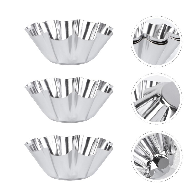 6 Pcs Egg Tart Pans Puto Molder Chrysanthemum Molds Baking Tartlet Tins Cupcake gallery
