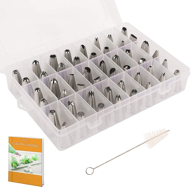 48-Piece Numbered Piping Tips, Cookie Icing Tips, Cookie Decorating Kit, Cake... gallery