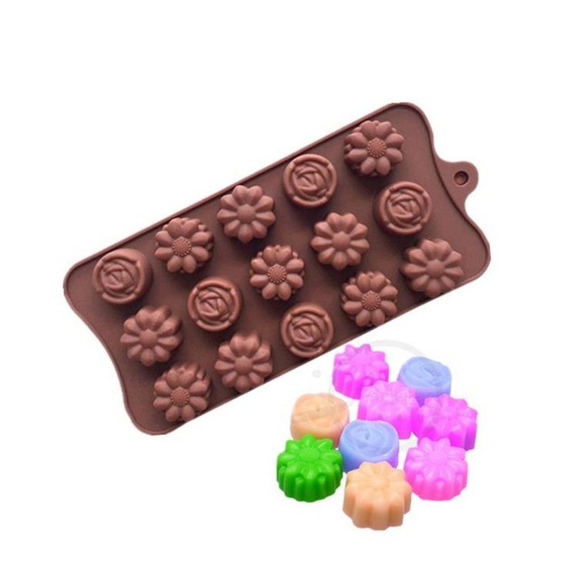 Multi-Pattern Silicone DIY Flower Chocolate Cake Soap Baking Biscuit Tray Mold K gallery