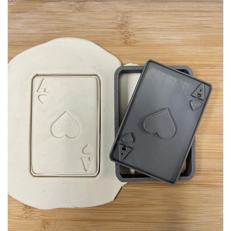 Poker Playing Card Ace of Hearts cookie cutter (4×2.7″) Las Vegas Casino Theme