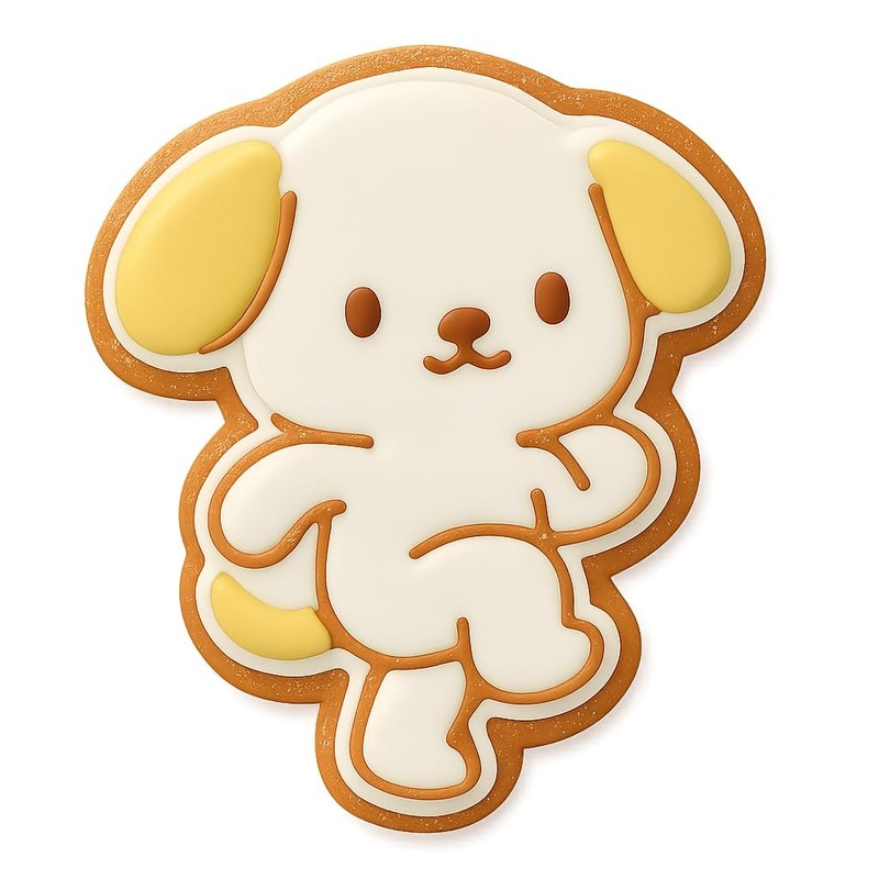 Chibi Puppy High Knees Cookie Cutter & Stamp, Fondant, Clay – 4×3.5″