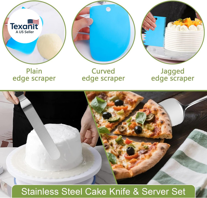 168Pcs Cake Pan Sets for Baking + Cake Decorating Supplies: 3 Non-Stick Springfo gallery