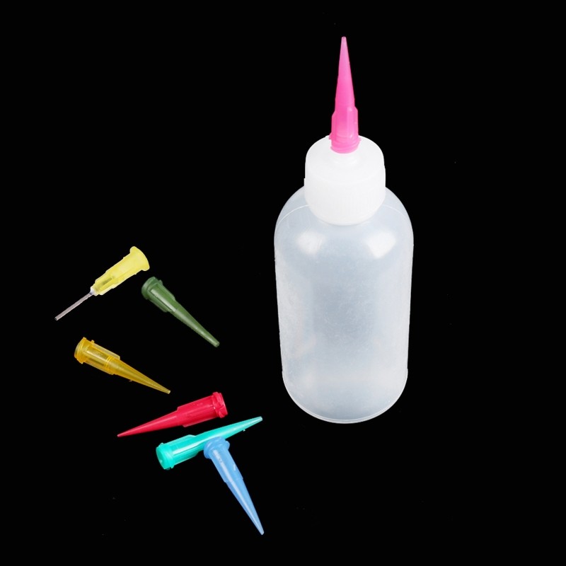 Kitchen Plastic Squeeze Bottle Refillable Condiment Container with 7 Nozzles gallery