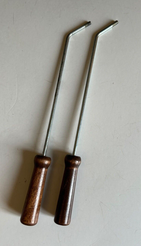 Rosette Cookie Pastry Iron Single Wooden Metal Pair of Handles gallery