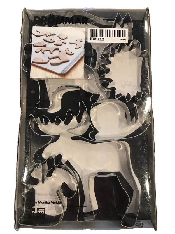 IKEA Metal Cookie Cutters set of 6 Wildlife Woodland Animals NEW