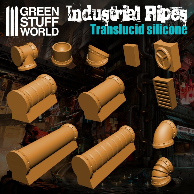 Silicone Molds - Industrial Pipes - for resins - Impression walls warhammer 40K gallery