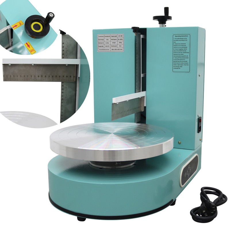 6-14” Cake Decorating Coating Machine Cream Spreading Automatic Turntable 110V