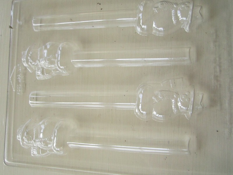 VINTAGE Lot of 4 Plastic Chocolate Candy Molds Holiday and Misc. gallery