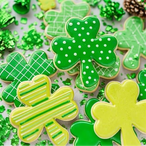 St. Patrick's Day Cookie Cutter Set - 6 pcs Stainless Steel Shamrock Cookie gallery