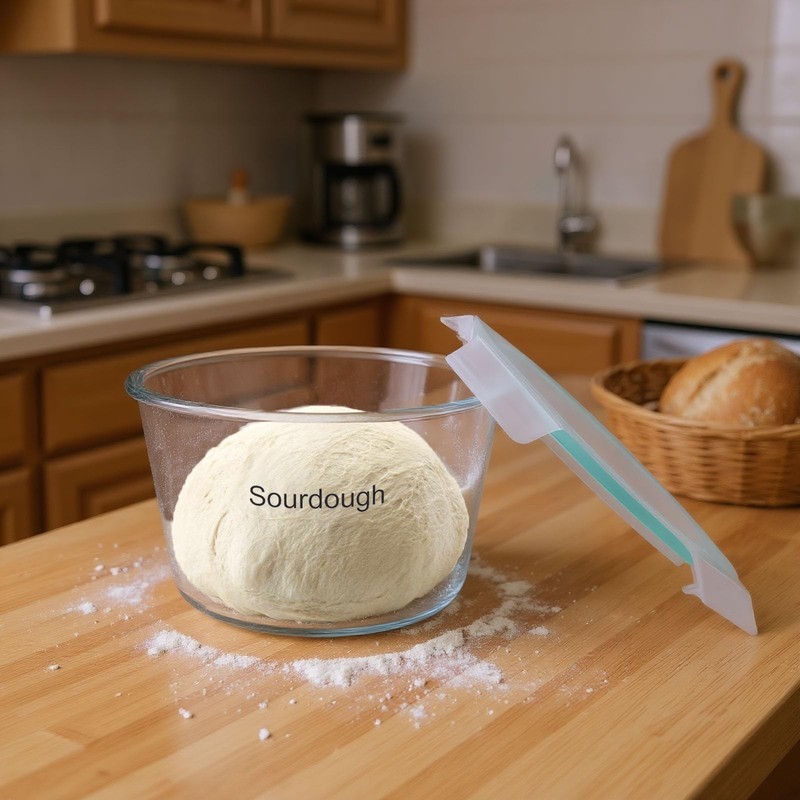 2.1 Liter Sourdough Starter Jar,Sourdough Bread Baking Supplies,Fermentation ... gallery