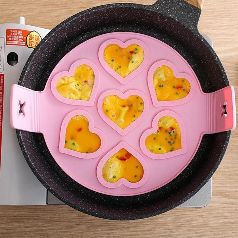 Nonstick Pancake Molds Ring Silicone Fried Egg Mould Reusable Pancake Maker Egg