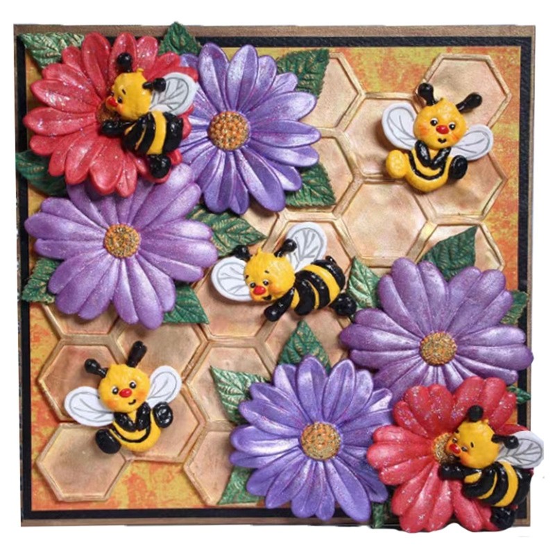 4 Holes Bee Shape Silicone Fondant Molds Chocolate Mold Mousse Moulds for Baking gallery