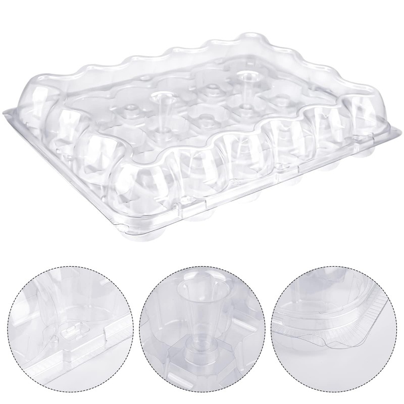 24 Counts x 10 Sets Cupcake Containers Cupcake Boxes Plastic Cupcakes Carrier... gallery