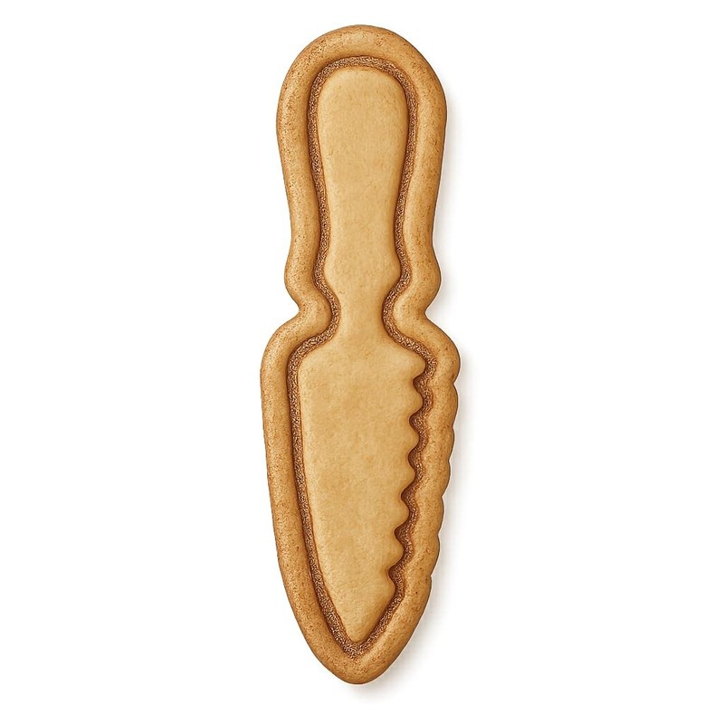 Serrated Weeder Cookie Cutter & Stamp, Fondant & Clay – 1.6×4
